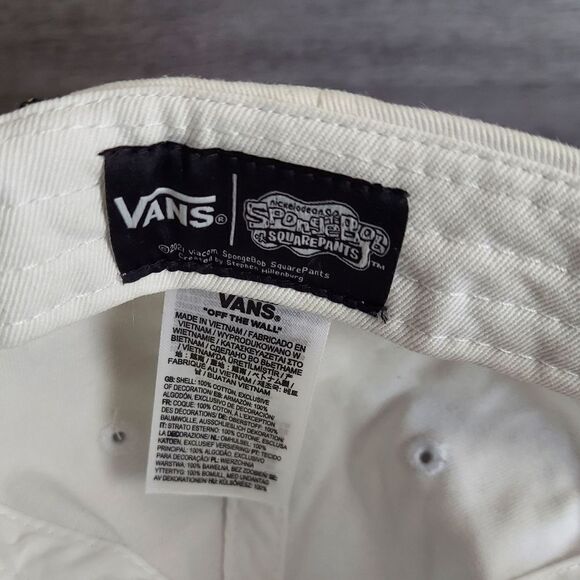 VANS X SPONGEBOB CURVED BILL JOCKEY ADJUSTABLE HAT - WHITE - Picture 8 of 8
